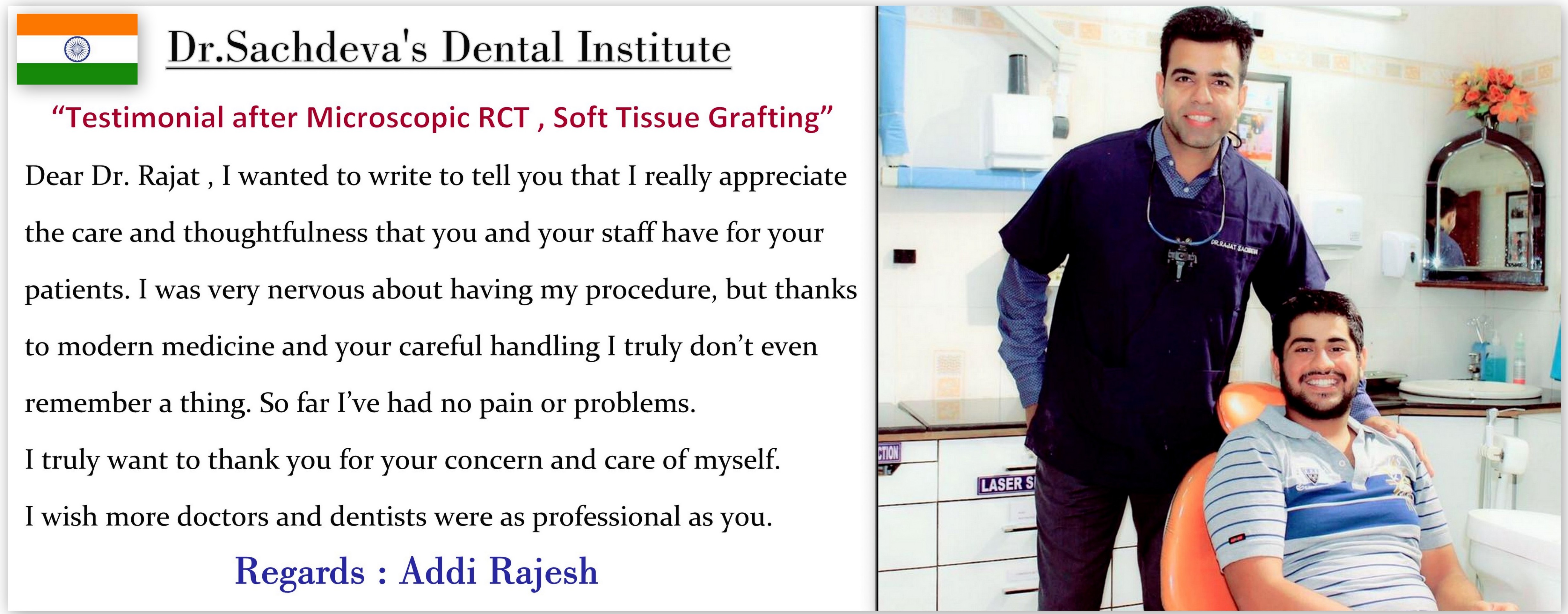 Dental Clinic in India, Dental Clinic Delhi, Patient Testimonial
