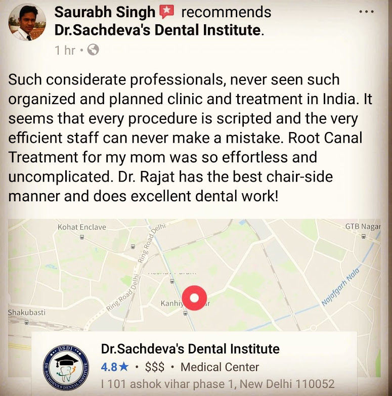 Dental Clinic in India, Dental Clinic Delhi, Patient Testimonial