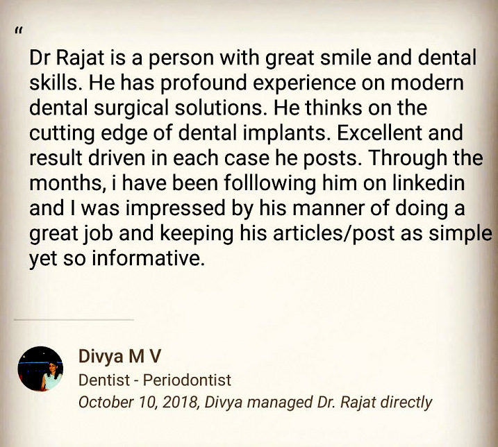 Dental Clinic in India, Dental Clinic Delhi, Patient Testimonial