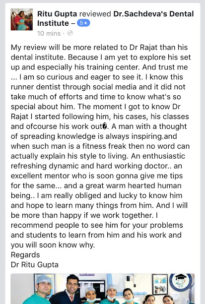 Dental Courses in India, Dental Courses Delhi, Student Testimonial