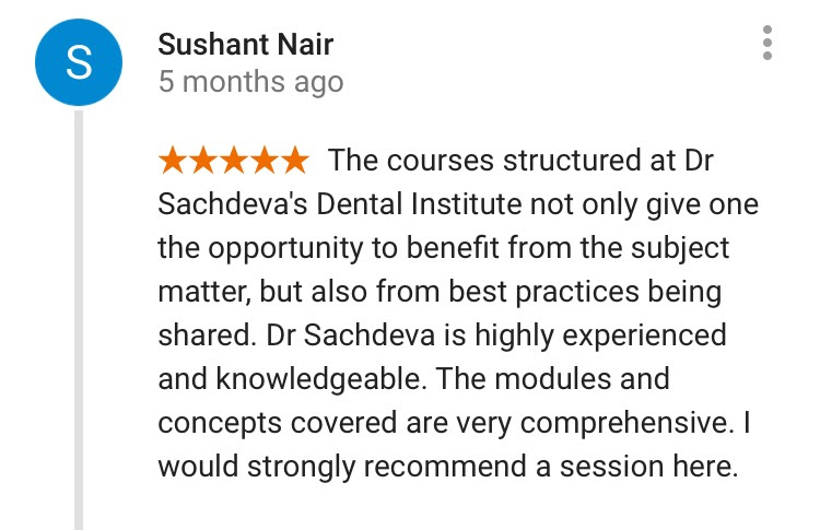 Dental Courses in India, Dental Courses Delhi, Student Testimonial