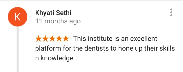 Dental Courses in India, Dental Courses Delhi, Student Testimonial