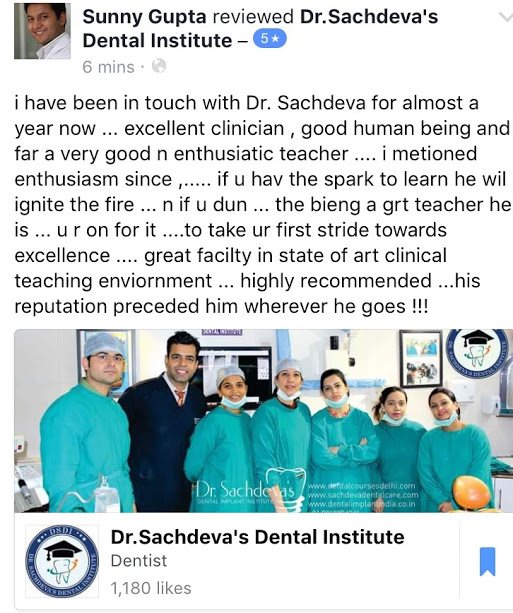 Dental Courses in India, Dental Courses Delhi, Student Testimonial